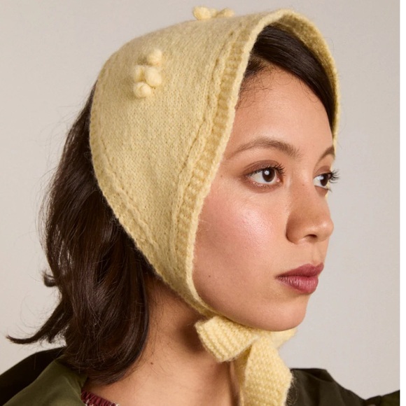 BNWT Damson Madder Butter Yellow Bonnet / Hood - Picture 4 of 9